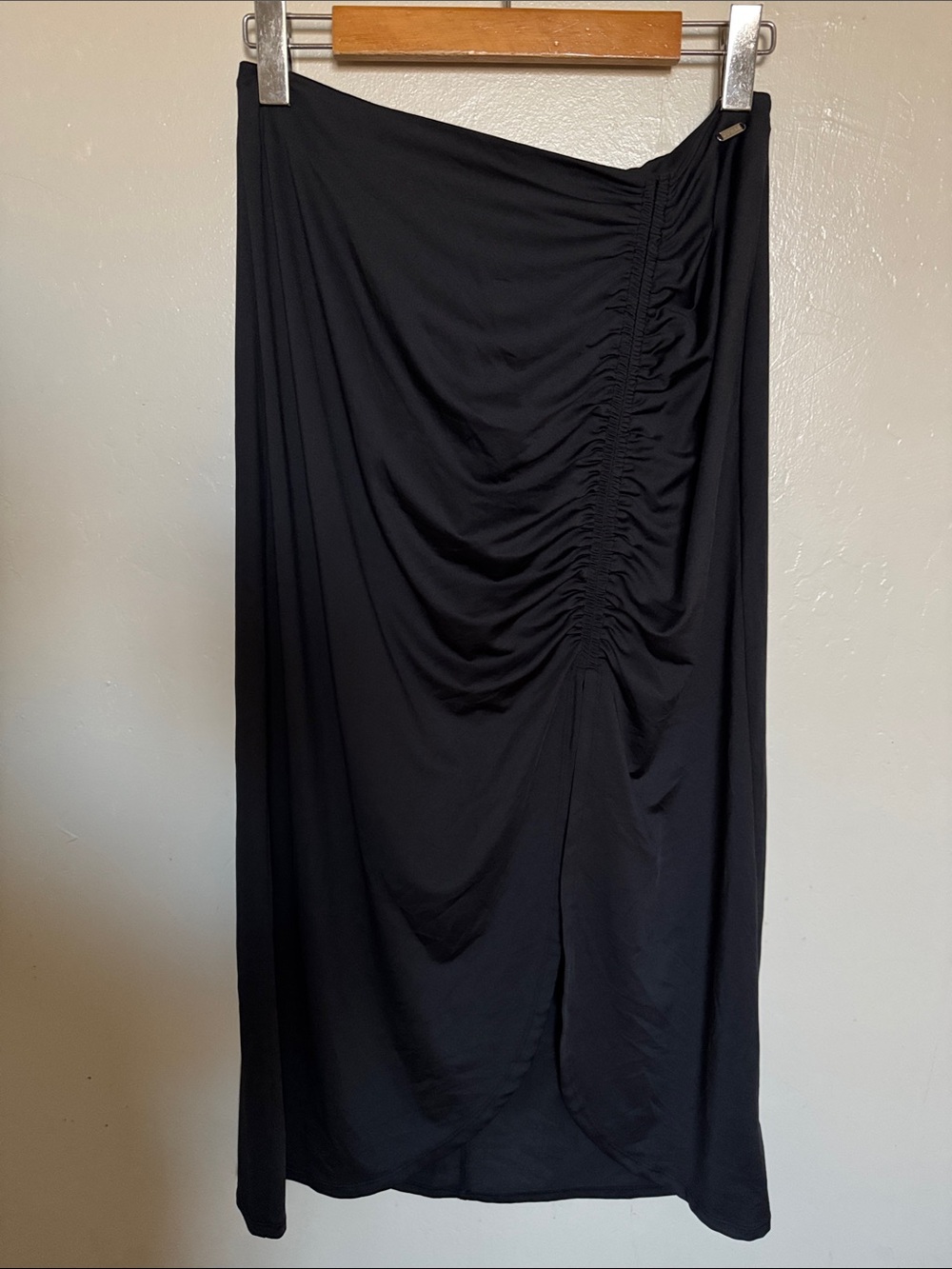 Guess Black Asymmetrical Midi Skirt